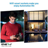 1600W Max Load WiFi Smart EU Plug with Energy Monitor - ENER-J Smart Home