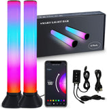 Smart LED RGB Light Bars with APP Round 3-Side RGBIC Intelligent Ambient Magic Backlight.4 Modes Music Sync,15 Scene Modes,LED Play Light Bar for TV,Gaming,PC,Room Decoration