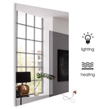 580W Mirror Far Infrared Heater with LED Light Electric Infrared Heating Panel Wall Mount Radiator IP54 (Waterproof and Dustproof) with CE TUV RoHS GS - ENER-J Smart Home