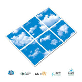 SKY Cloud LED Panels 60x60 40W 3D Effect | Set of 6 Tiles - ENER-J Smart Home