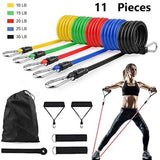 11 pcs ENERJ Home Exercise Resistance Band Set of - ENER-J Smart Home