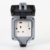 Waterproof 13A Single BS Socket with switch