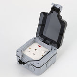 Waterproof 13A Single BS Socket with switch