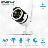 ENERJ Smart Outdoor Bullet IP Camera 1080P, IP66, 2 Way Audio, Night Vision - ENER-J Smart Home