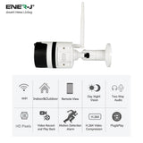 ENERJ Smart Outdoor Bullet IP Camera 1080P, IP66, 2 Way Audio, Night Vision - ENER-J Smart Home