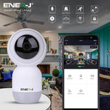 ENERJ Smart Indoor IP Camera with auto Tracker 1080P, Also works with Alexa and Google Home - ENER-J Smart Home