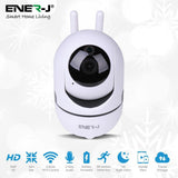 ENERJ Smart Wireless Indoor IP Security Camera, Auto Tracker, Motion Sensor, Night Vision, 360 Degree Pan Tilt Zoom Two Way Audio, Cloud Storage - ENER-J Smart Home