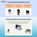 ENERJ Smart Wireless Indoor IP Security Camera, Auto Tracker, Motion Sensor, Night Vision, 360 Degree Pan Tilt Zoom Two Way Audio, Cloud Storage - ENER-J Smart Home