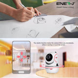 ENERJ Smart Wireless Indoor IP Security Camera, Auto Tracker, Motion Sensor, Night Vision, 360 Degree Pan Tilt Zoom Two Way Audio, Cloud Storage - ENER-J Smart Home
