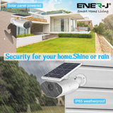 Smart Solar Powered Wireless Outdoor IP Camera 1080P, IP65 rated, No need of any cabling or batteries - ENER-J Smart Home