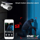 Smart Solar Powered Wireless Outdoor IP Camera 1080P, IP65 rated, No need of any cabling or batteries - ENER-J Smart Home