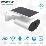 Smart Solar Powered Wireless Outdoor IP Camera 1080P, IP65 rated, No need of any cabling or batteries - ENER-J Smart Home