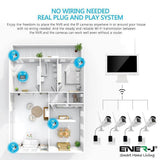 ENERJ Smart Wireless CCTC Kit with 4 Cameras, NVR and Monitor - ENER-J Smart Home