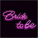 Bride To Be Neon Sign, Pink Led Neon Sign Light Art Wall Hanging Decoration for Bachelorette Party, Birthday, Wedding, Engagement Party, Bar, Pub, Club