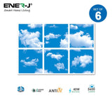 SKY Cloud LED Panels 60x60 40W 3D Effect | Set of 6 Tiles - ENER-J Smart Home