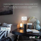 ENERJ Smart Twin Wall Sockets with USB 2 USB Ports, 13A (Silver) - ENER-J Smart Home