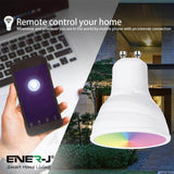 3 Pack Smart WiFi GU10 LED Lamp Light Bulbs 5W, RGB+W+WW, Dimmable - ENER-J Smart Home
