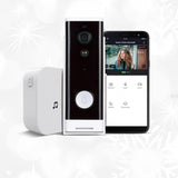 ENERJ Smart Wireless Doorbell with Chime, Full HD WiFi Security Camera with Motion Detection, Night Vision, Wi-Fi, Two Way Audio, Night Vision & PIR Motion - ENER-J Smart Home