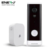 ENERJ Smart Wireless Doorbell with Chime, Full HD WiFi Security Camera with Motion Detection, Night Vision, Wi-Fi, Two Way Audio, Night Vision & PIR Motion - ENER-J Smart Home