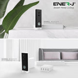ENERJ Smart Wireless Doorbell with Chime, Full HD WiFi Security Camera with Motion Detection, Night Vision, Wi-Fi, Two Way Audio, Night Vision & PIR Motion - ENER-J Smart Home