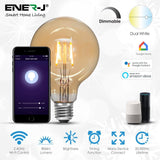 ENERJ 8.5W G95 Smart WiFi Filament Lamp - ENER-J Smart Home