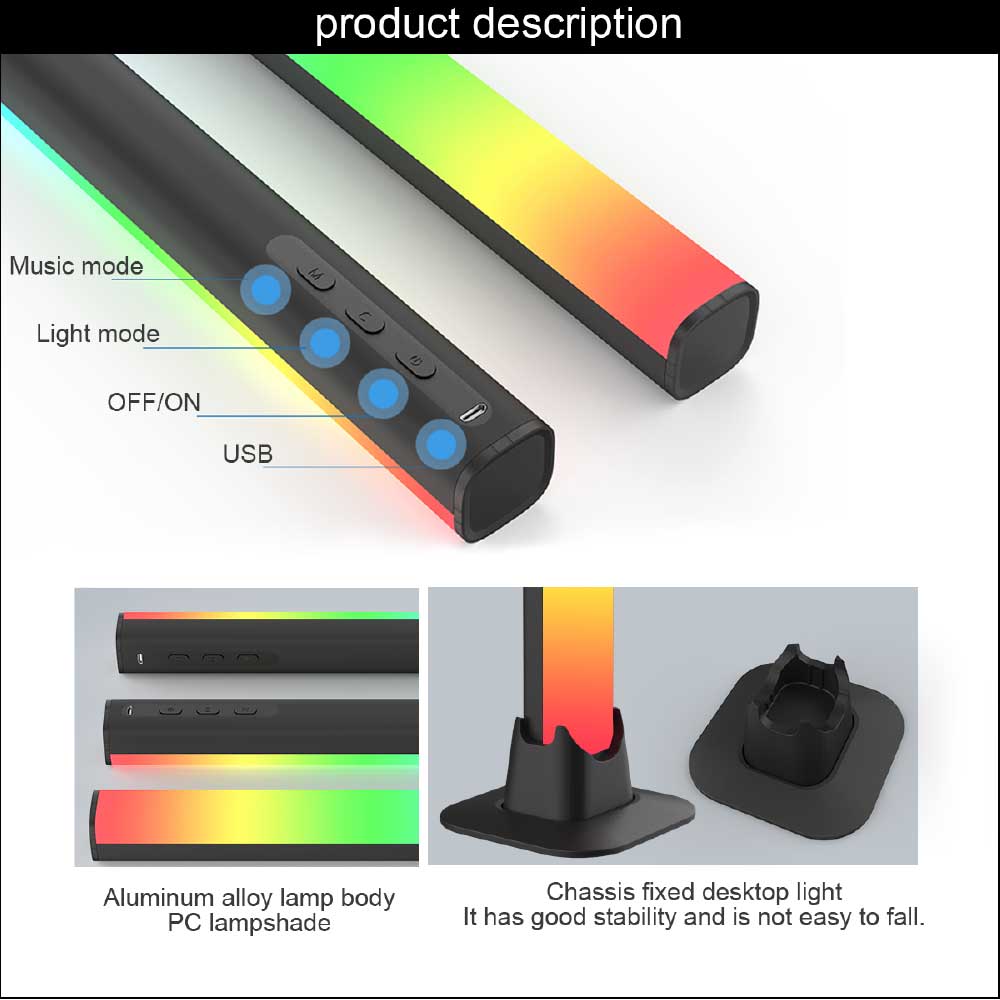 Smart LED Light Bars, RGBIC Smart Ambiance flow lights bar for Gaming ...
