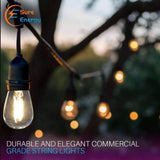 LED Filament Bulb String Light Kit inc 15x2W Filament LED Lamps - ENER-J Smart Home