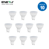 10pc pack LED Lamp 5W GU10 Plastic Body SMD LED 400Lm 3000K - ENER-J Smart Home