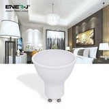 LED Lamp 7W GU10 Plastic Body SMD LED 560Lm 3000K pack of 10pcs - ENER-J Smart Home