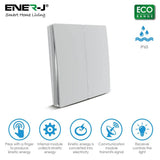 ENERJ 2 Gang Wireless Kinetic Switch ECO RANGE, Silver Body - ENER-J Smart Home