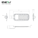 100W LED Streetlights AC185-265V 120Lm/W 5 Years Warranty 6000K - ENER-J Smart Home